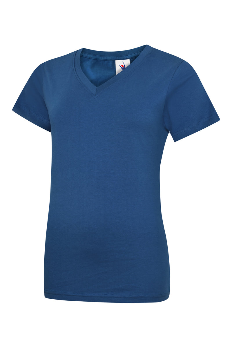 Uneek Ladies Classic V Neck T Shirt UC319 - Royal