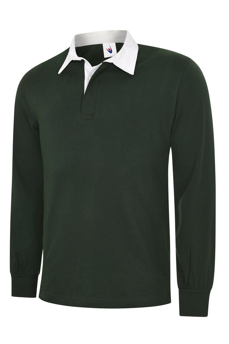 Uneek Classic Rugby Shirt UC402 - Bottle Green