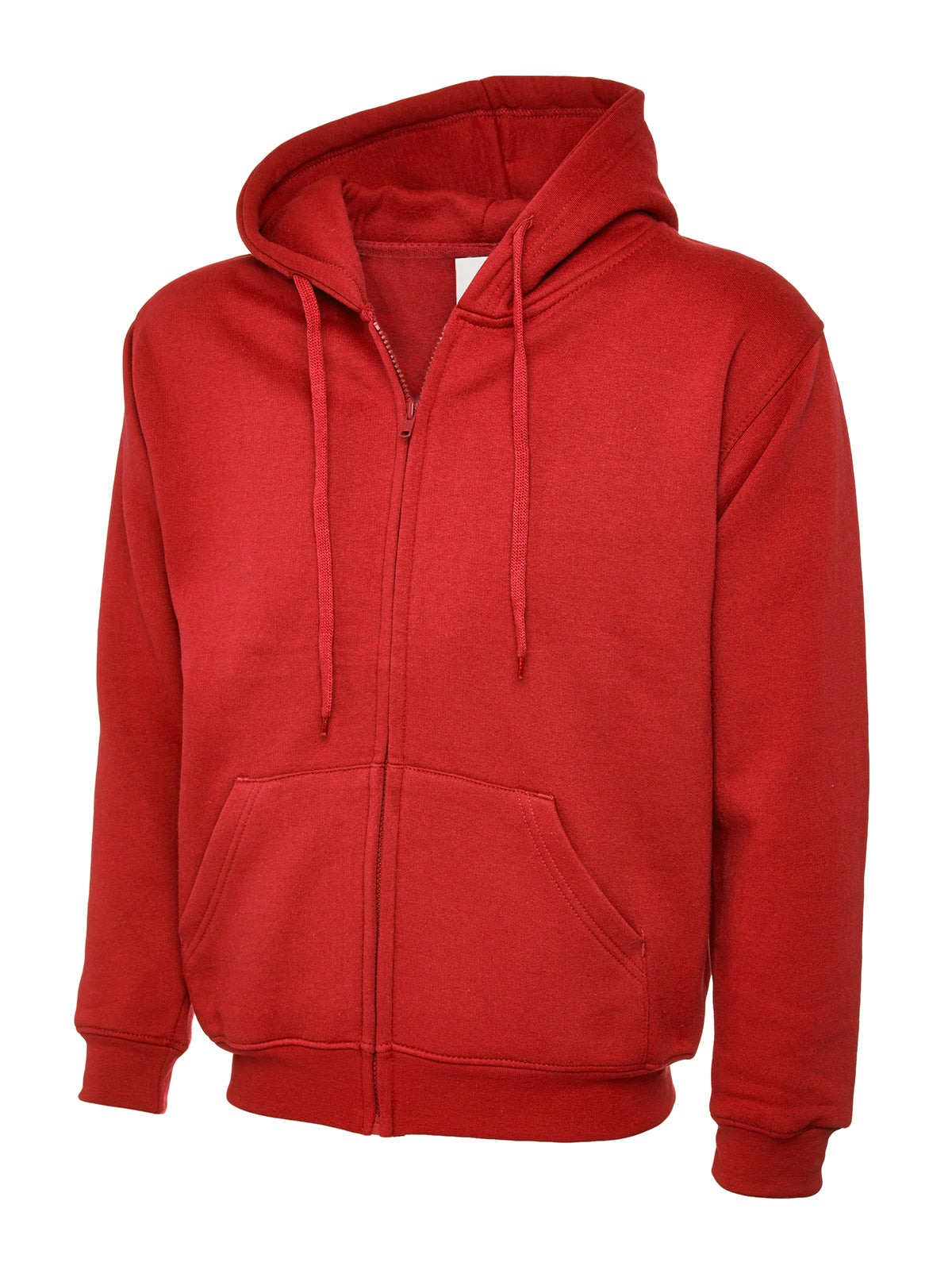 Uneek Adults Unisex Classic Full Zip Hooded Sweatshirt UC504 - Red
