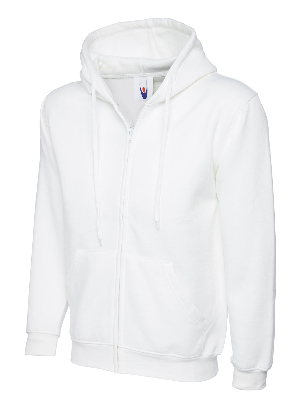Uneek Adults Unisex Classic Full Zip Hooded Sweatshirt UC504 - White
