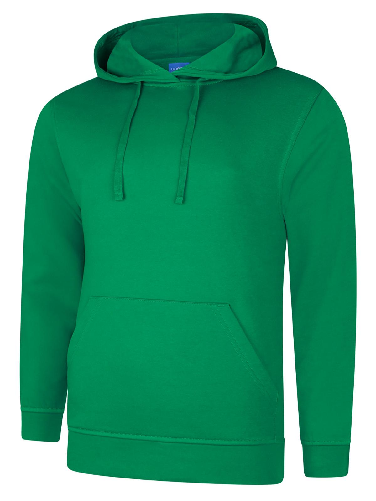 Uneek Deluxe Hooded Sweatshirt UC509 - Kelly Green