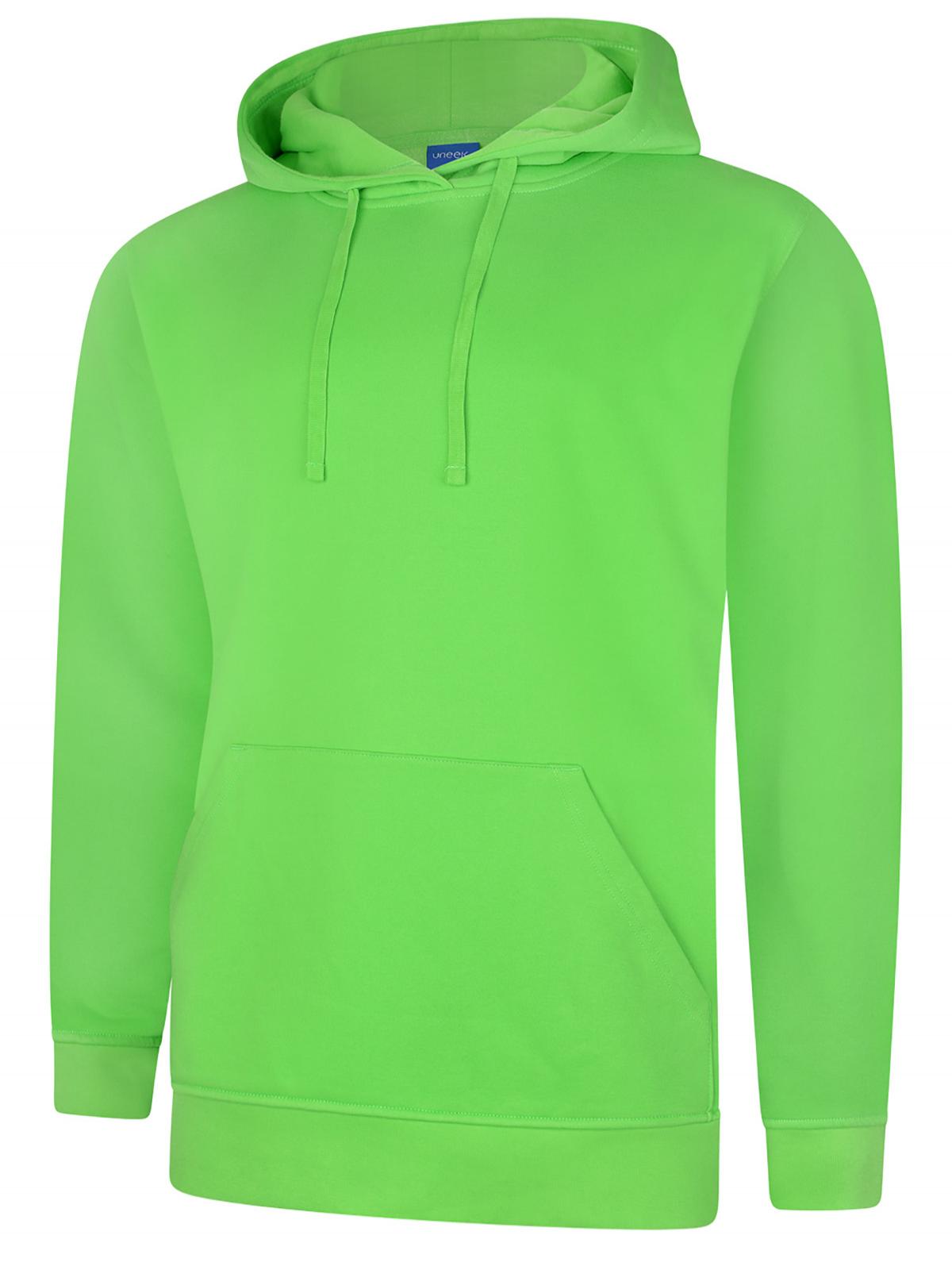 Uneek Deluxe Hooded Sweatshirt UC509 - Lime