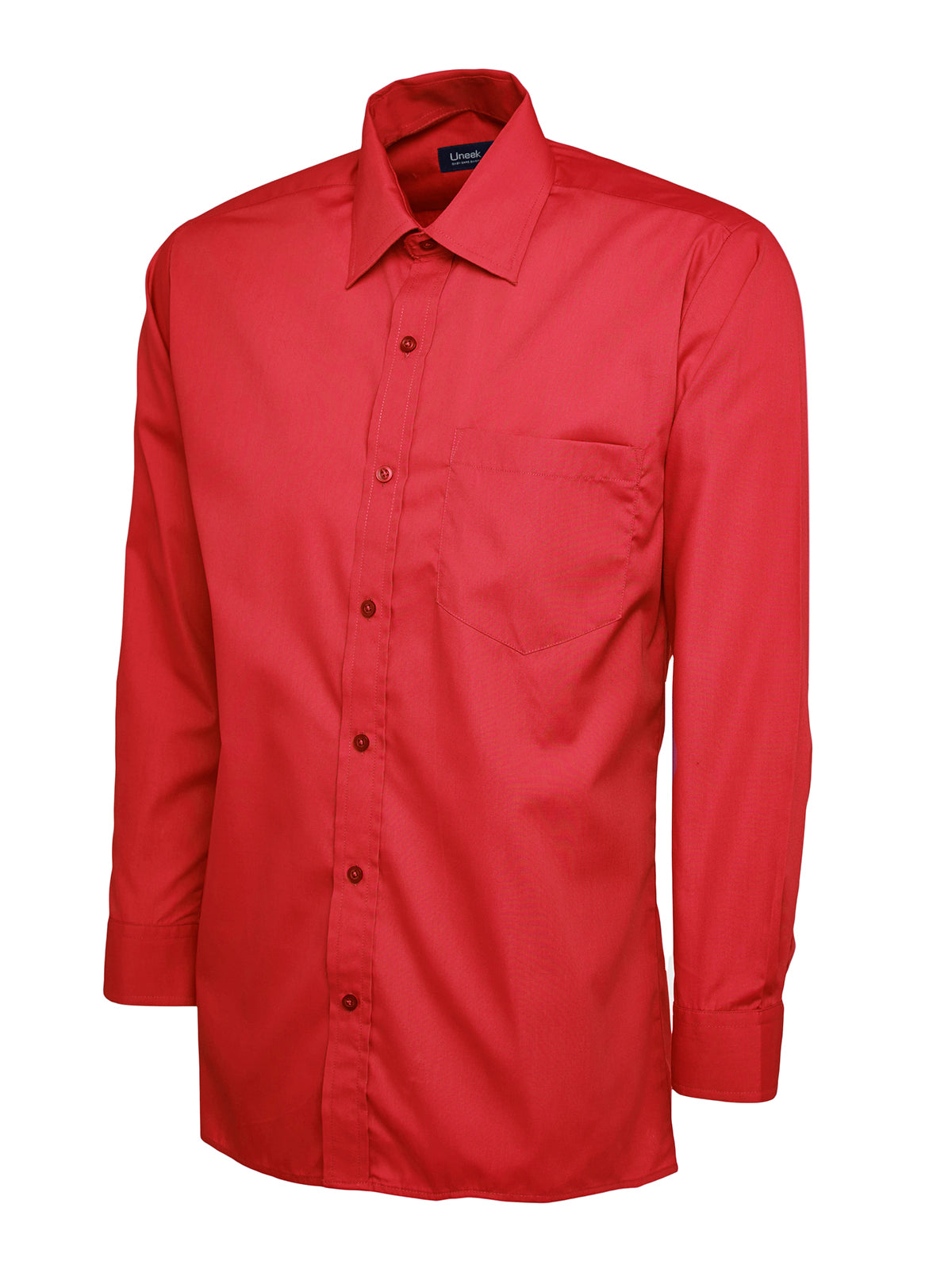 Uneek Mens Poplin Full Sleeve Shirt UC709 - Red