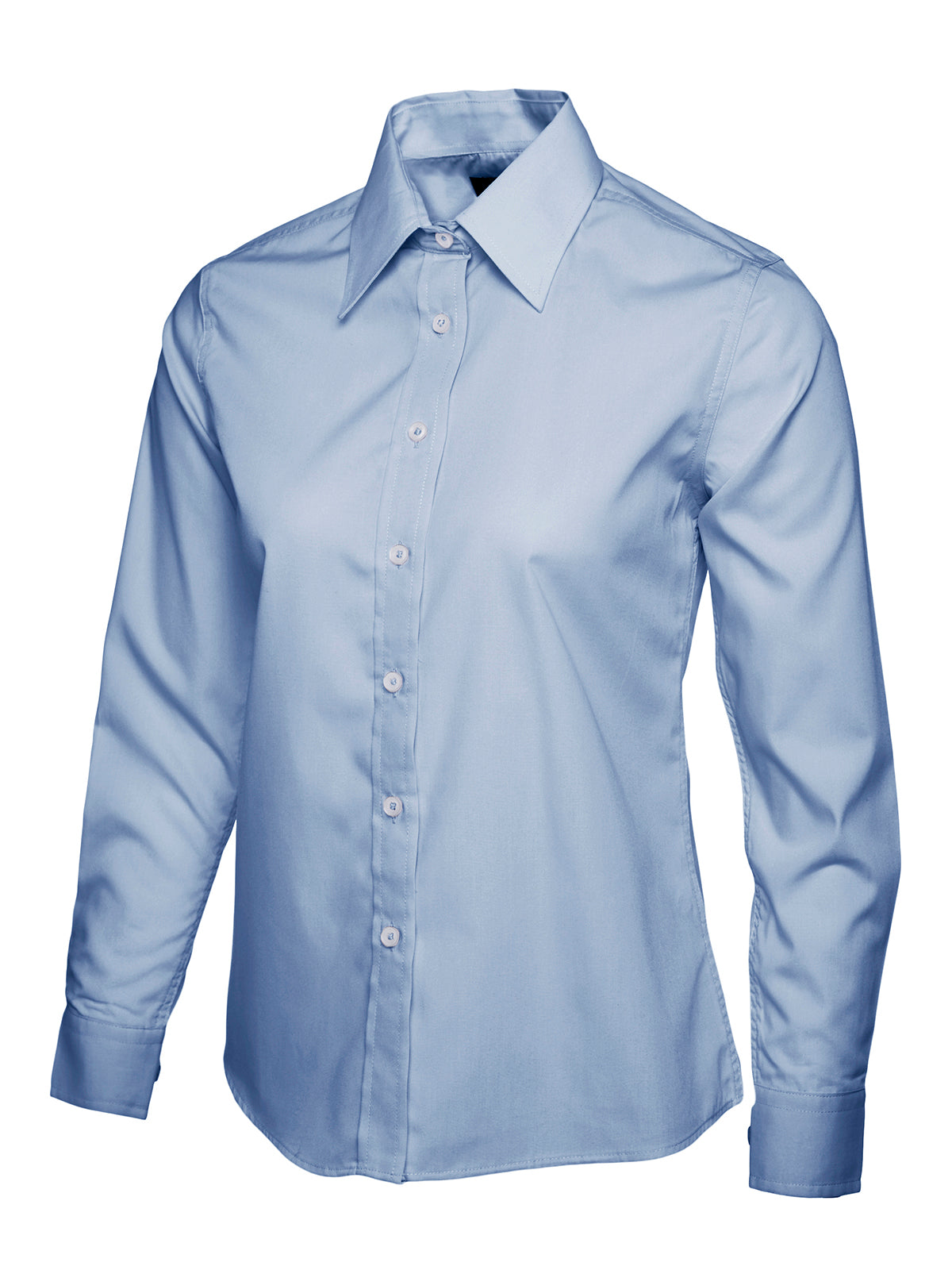 Uneek Ladies Poplin Full Sleeve Shirt UC711 - Light Blue