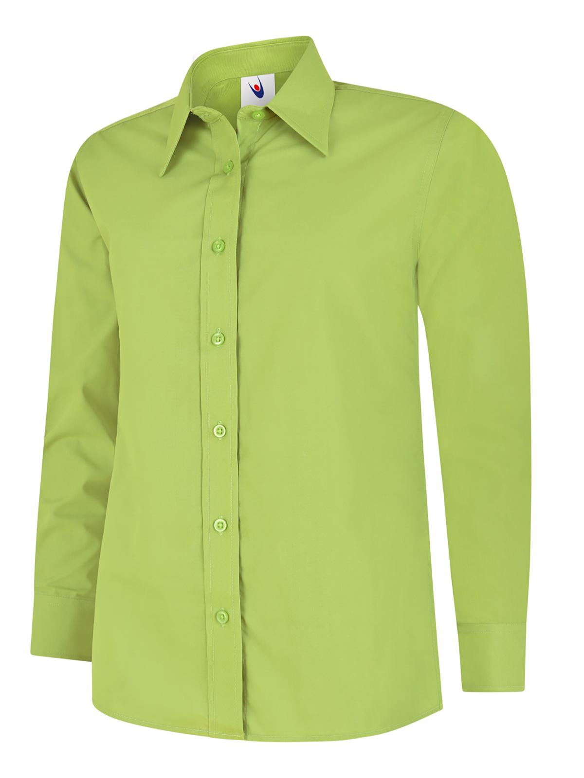 Uneek Ladies Poplin Full Sleeve Shirt UC711 - Lime