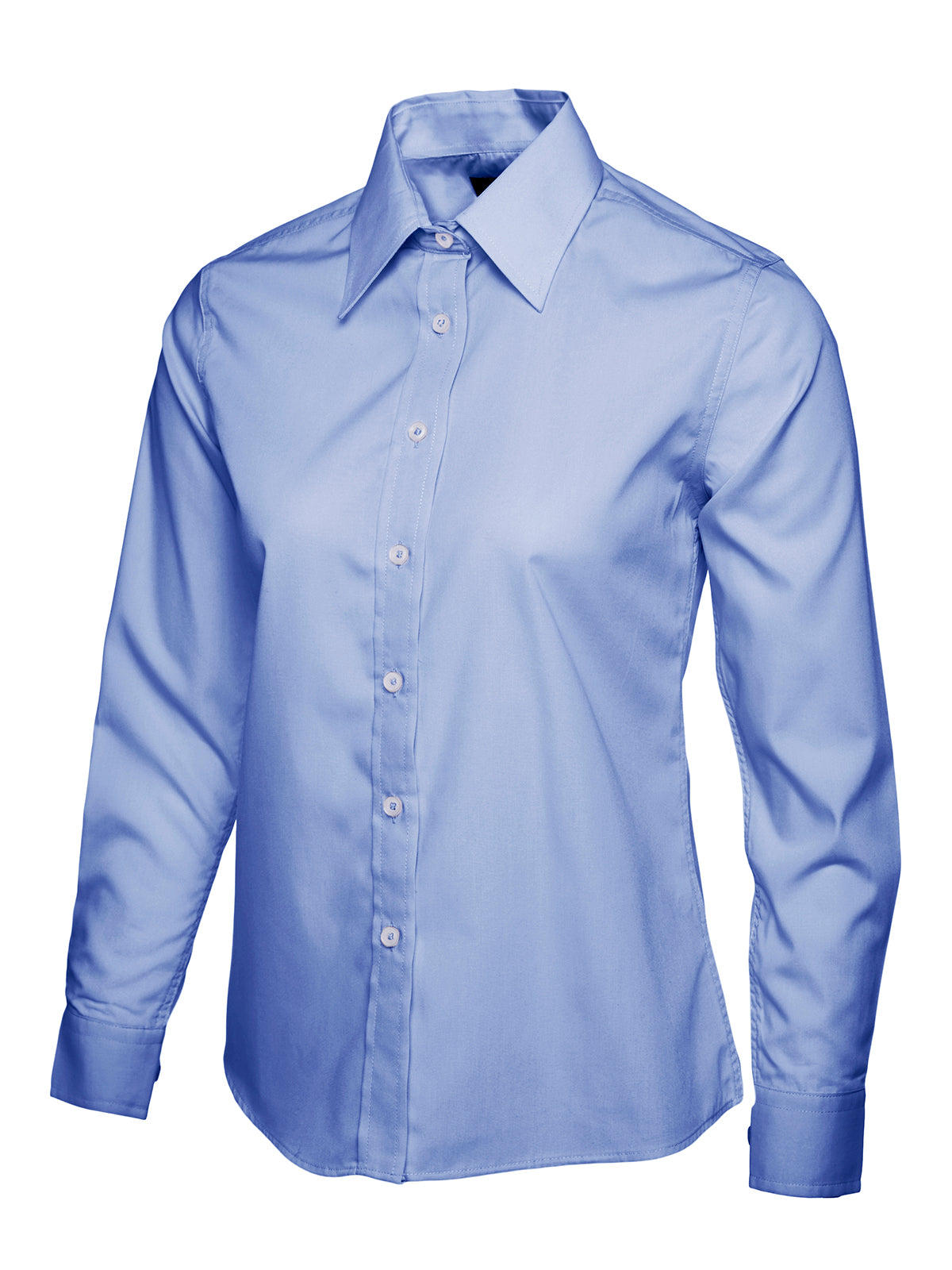 Uneek Ladies Poplin Full Sleeve Shirt UC711 - Mid Blue