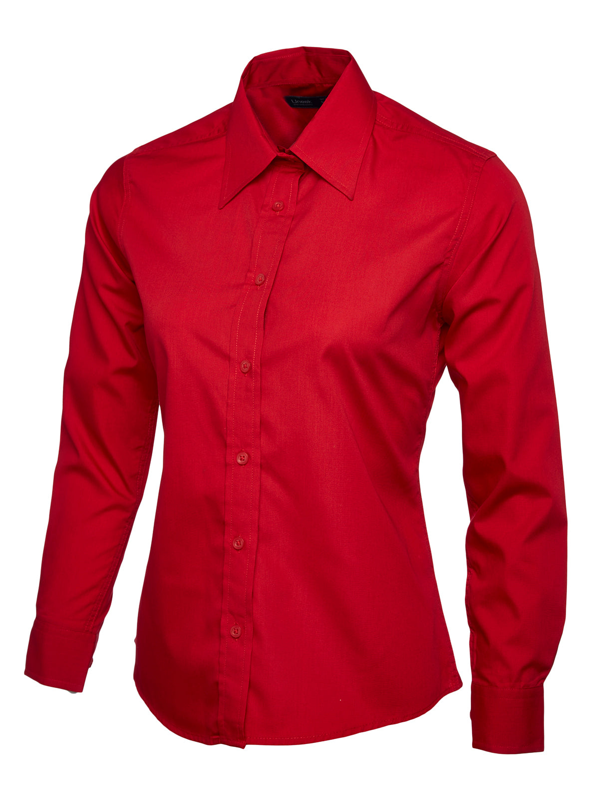 Uneek Ladies Poplin Full Sleeve Shirt UC711 - Red