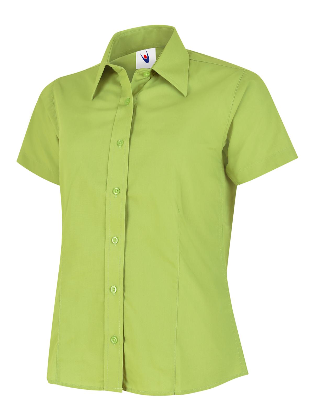Uneek Ladies Poplin Half Sleeve Shirt UC712 - Lime