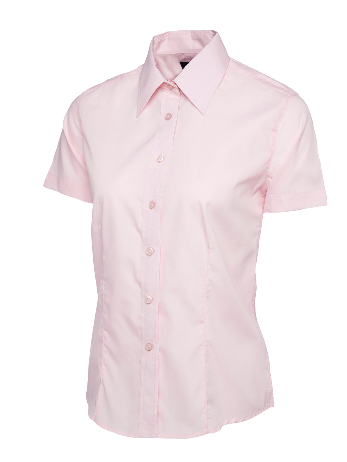 Uneek Ladies Poplin Half Sleeve Shirt UC712 - Pink
