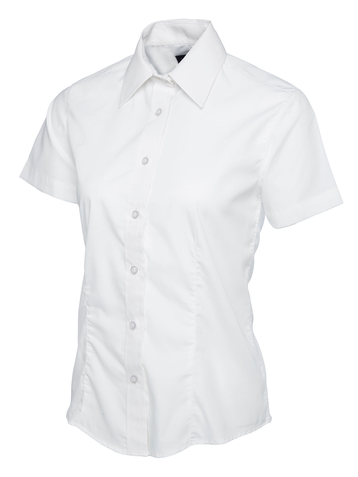 Uneek Ladies Poplin Half Sleeve Shirt UC712 - White
