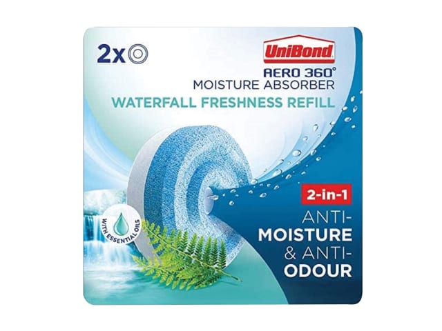 UniBond Aero 360 Moisture Absorber - Waterfall Freshness Refills (Pack 2)