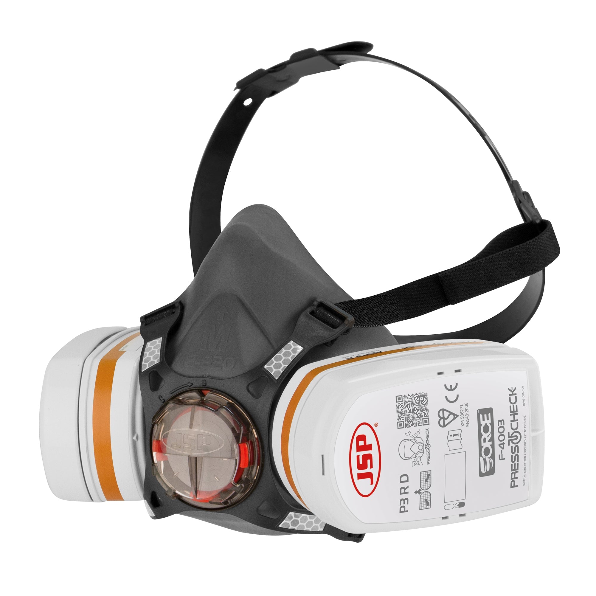 JSP Force®8 Half-Mask Respirator with PressToCheck™ - A2P3 Filters