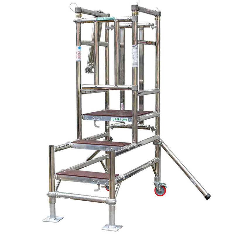 3-4 Tread TB Davies TELE-POD Aluminium Industrial Telescopic Podium Step