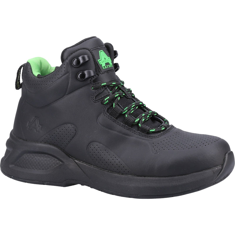 Amblers 611 boots in black, front-angled shot.