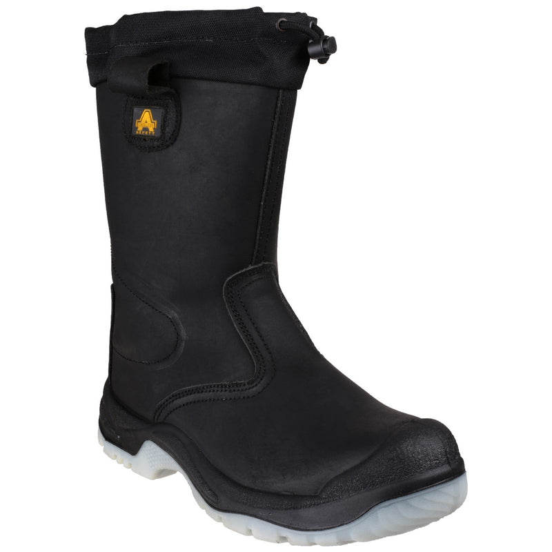 Amblers FS209 water-resistant pull-on safety rigger boot, tan.
