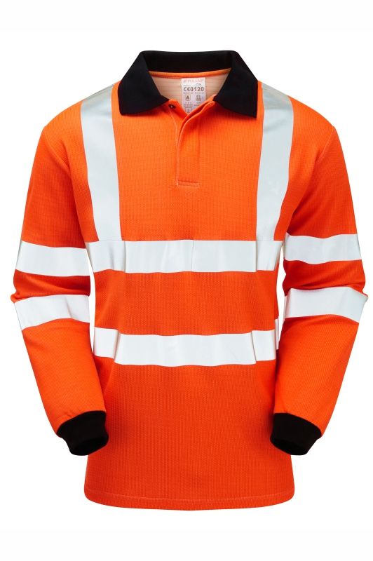 Pulsar Rail Spec Flame Retardant Ast Arc Hi Vis Polo Shirt - PRARC21 Orange