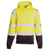 Supertouch 2 Tone Hi Vis Hooded Sweatshirt