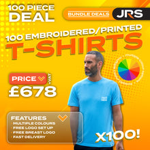 100 Personalised Embroidered Work T-Shirts