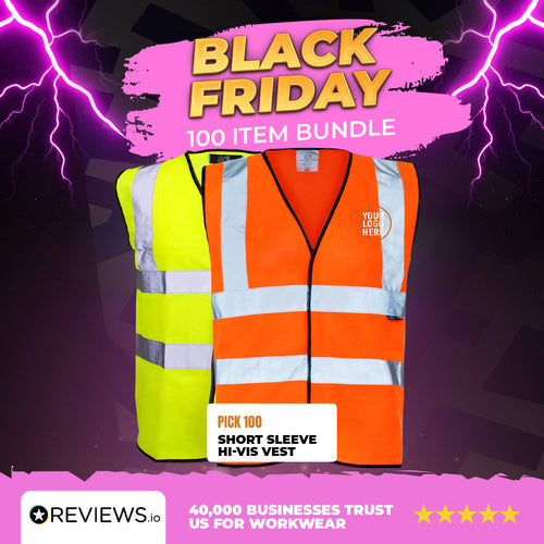 100x Short Sleeve Printed Hi-Vis Vest Bundle
