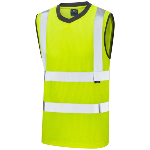 Leo Workwear Ashford Iso 20471 Cl 2 Comfort Sleeveless T-Shirt - [CLEARANCE]