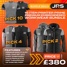 16 Item Printer Prime Premium Embroidered Workwear Bundle with Free Logo