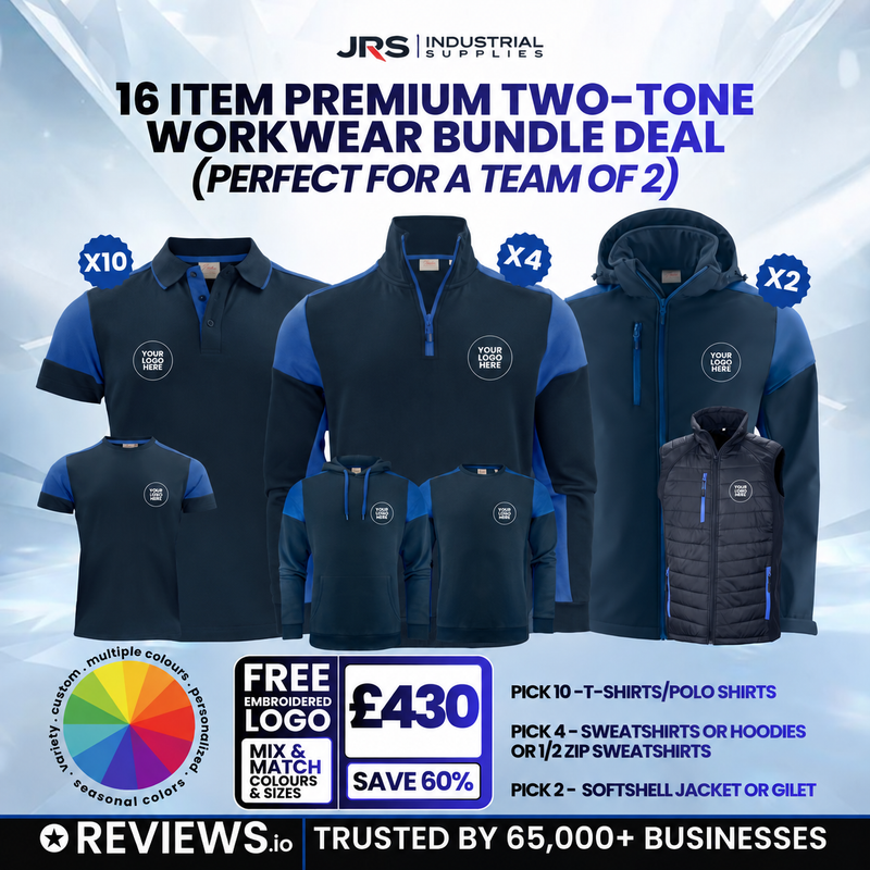 16 Item Premium Two-Tone Embroidered Workwear Bundle Deal