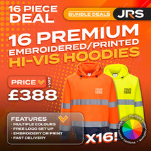 16x Portwest Embroidered/Printed Hi-Vis Hoodies Bundle Deal