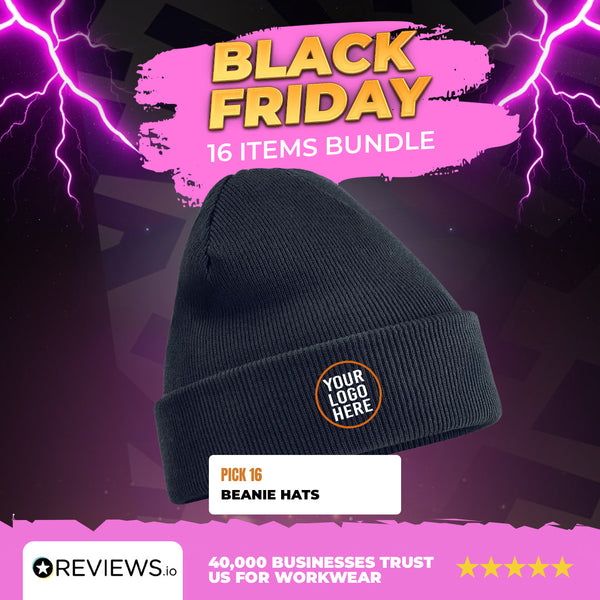 16x Embroidered Beanie Hats Bundle Deal
