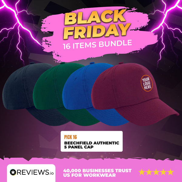 16x Embroidered/Printed Caps Bundle Deal with Free Company/Club Logo