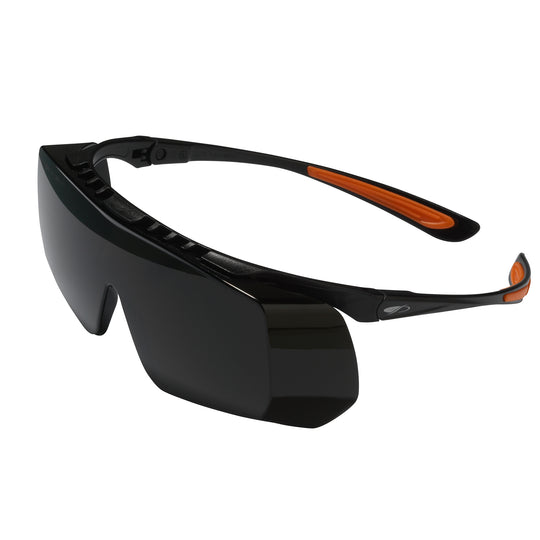 JSP Coverlite Overspec - Welding Shade 5 Anti-scratch/Anti-mist Lenses - Black Frames