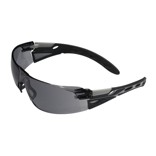 JSP Eiger Premium Safety Specs - Smoke K&N Anti-scratch/Anti-mist Lenses - Grey Frames