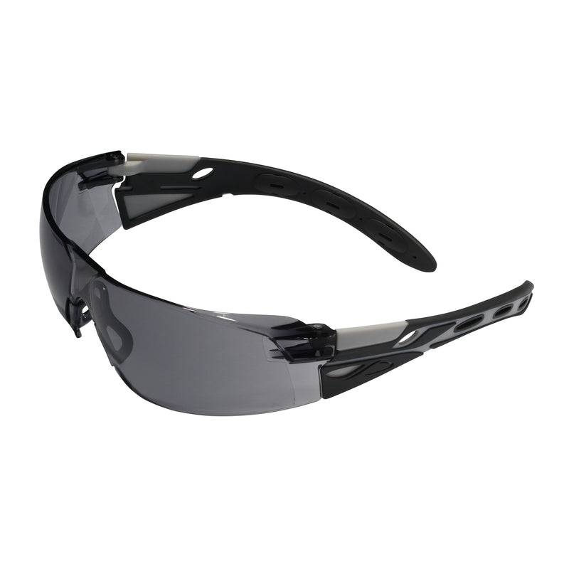 JSP Eiger Premium Safety Specs - Smoke K&N Anti-scratch/Anti-mist Lenses - Grey Frames