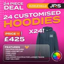 24x Personalised Embroidered Hoodies with Free Logo