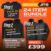 24 Item Embroidered/Printed Workwear Bundle Deal (Hoodies, Polo, Jackets & Gilet)