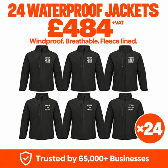 24x Embroidered Waterpoof Softshell Jackets Bundle Deal