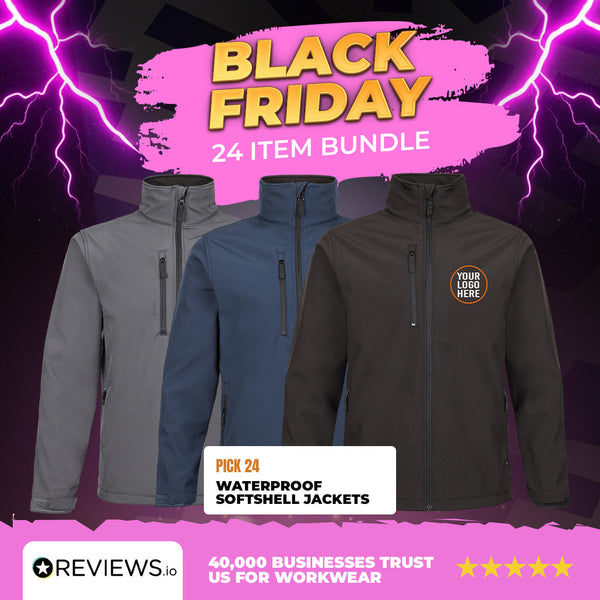24x Embroidered Waterpoof Softshell Jackets Bundle Deal