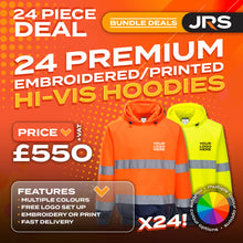 24x Portwest Embroidered/Printed Hi-Vis Hoodies Bundle Deal