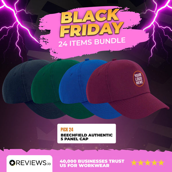 24x Embroidered/Printed Caps Bundle Deal with Free Company/Club Logo