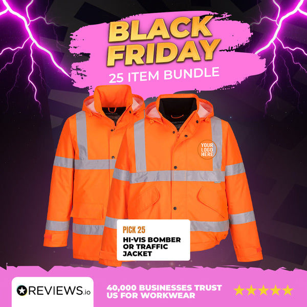 25x Printed Hi-Vis Bomber/Traffic Jacket Bundle