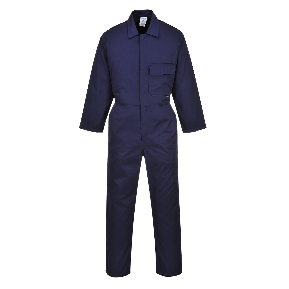 Portwest work shirt in navy with reflective bands on sleeves