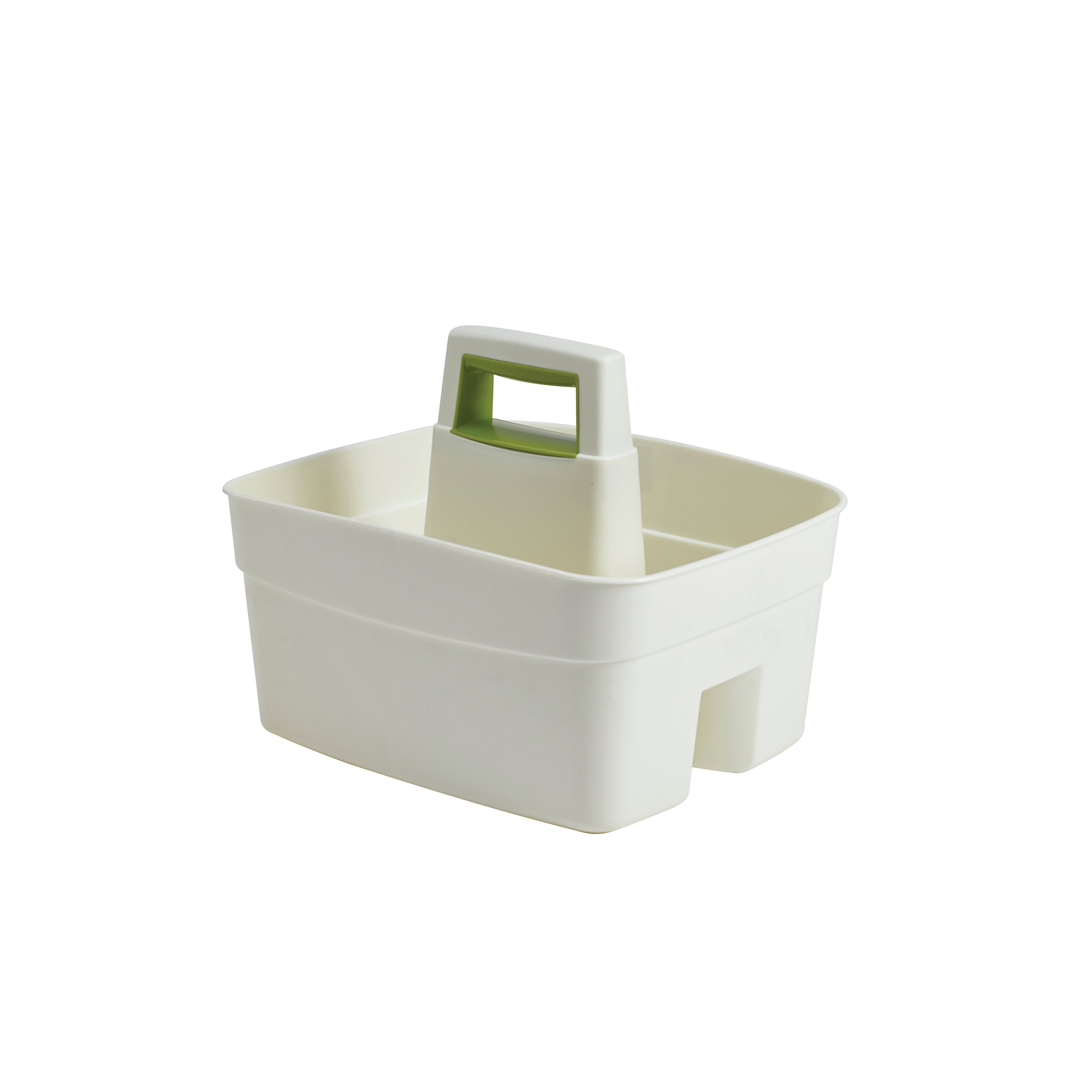 A cream-colored 2Work cleaning caddy.