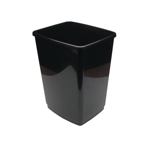 A black 50-litre plastic 2Work swing bin base.