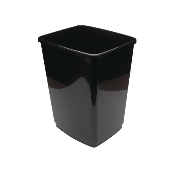 A black 30-litre plastic 2Work swing bin base.