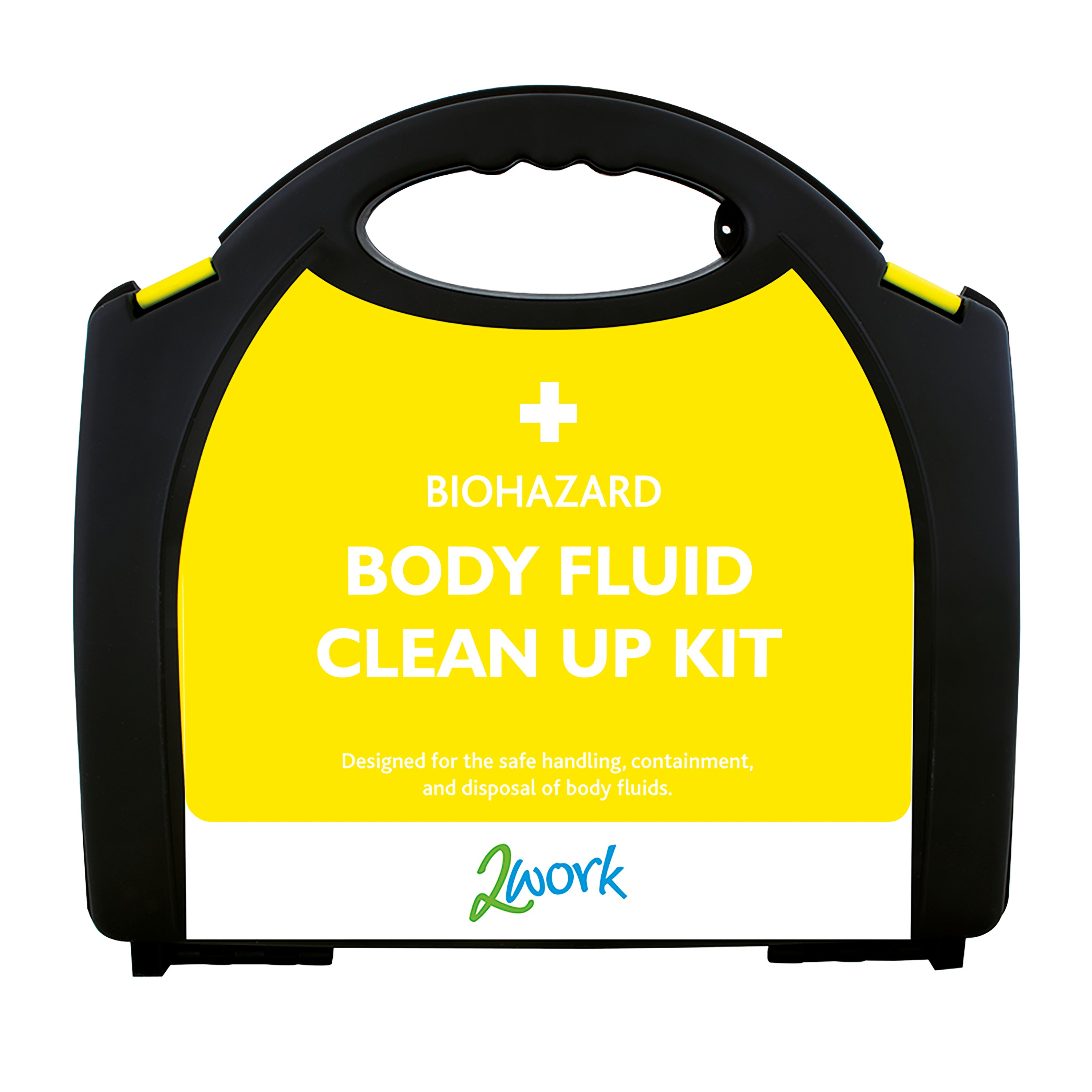 A 2Work biohazard body fluid kit with 5 applications.