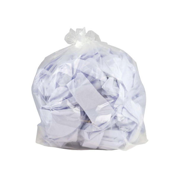 Roll of 50 clear 90L 2Work polythene bags.