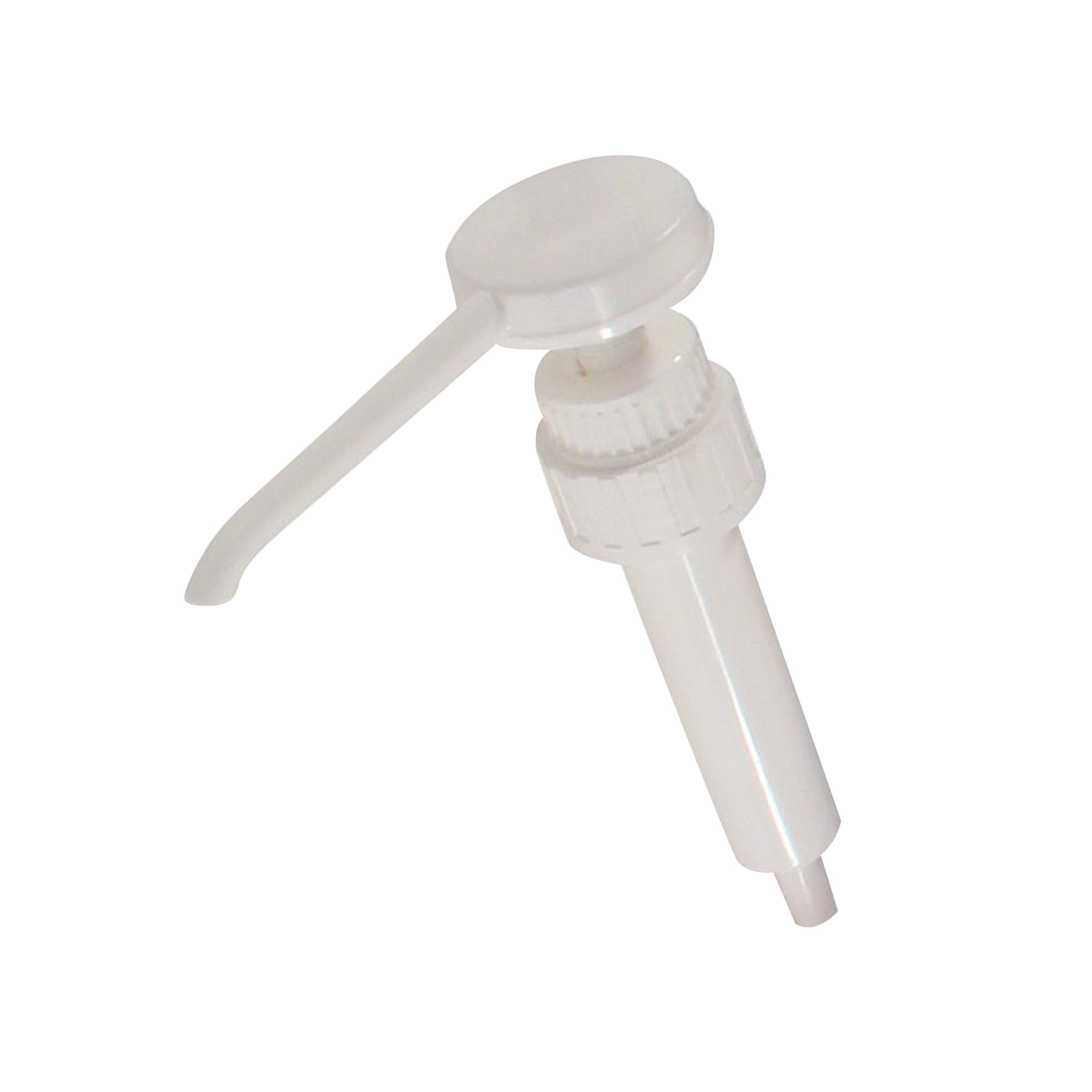 A pack of 6 white 2Work pelican dispensing pumps.