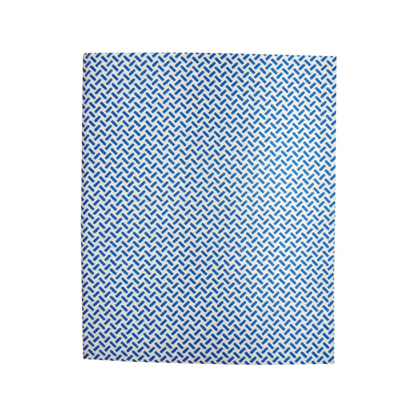 A pack of 5 blue 2Work heavy-duty non-woven cloths.