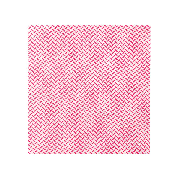 A pack of 5 red 2Work heavy-duty non-woven cloths.