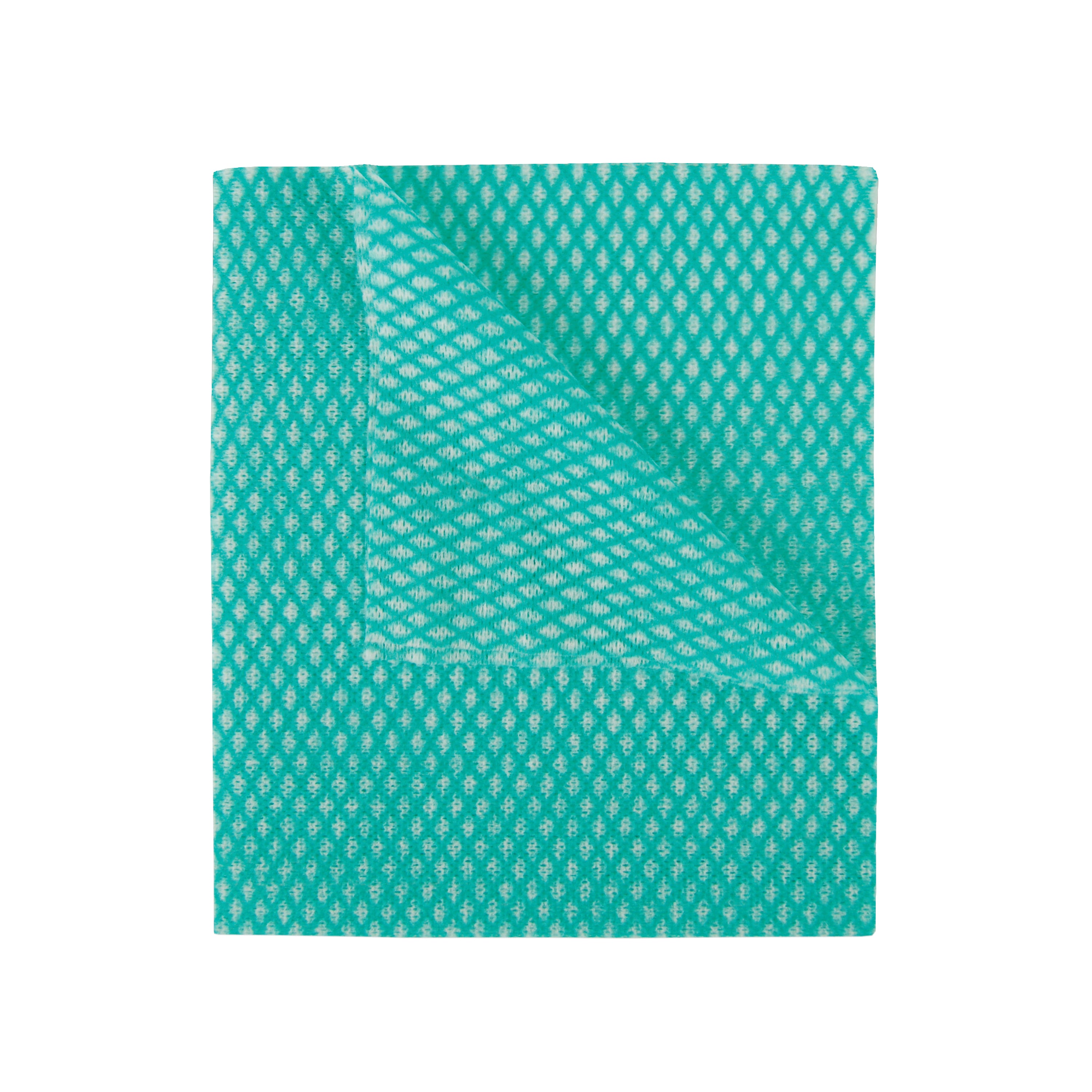 A pack of 50 green 2Work economy cloths.