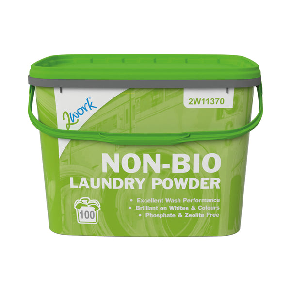 A 7kg box of 2Work non-bio washing powder.